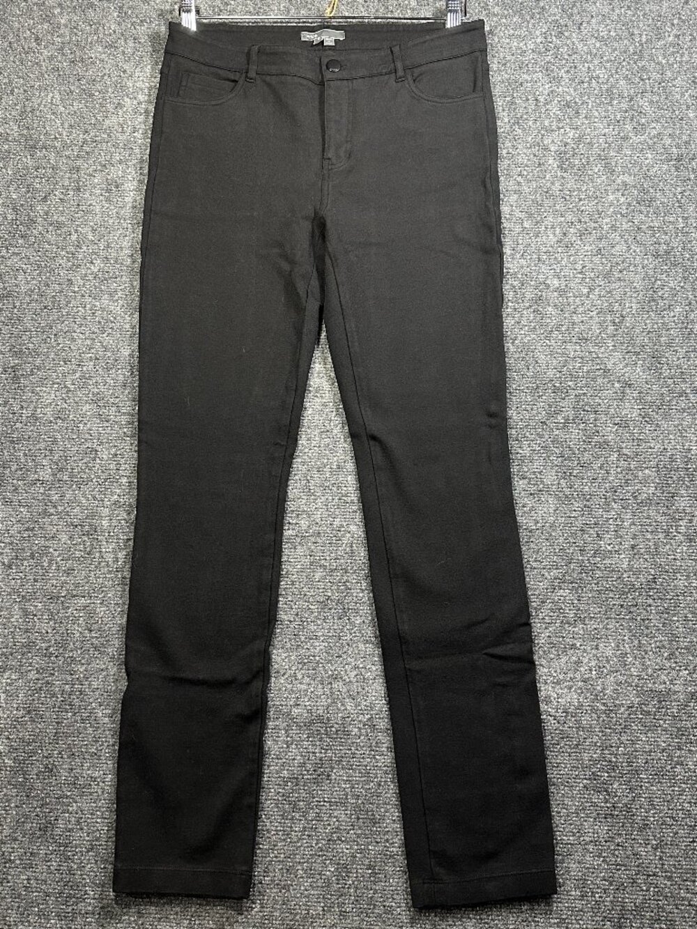 Vince Pants Womens 8 Black Stretch Skinny Zip Fly Pockets Tapered Leg